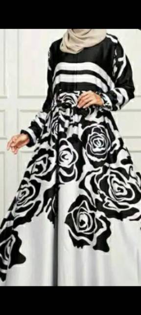 Big Saleee COD Gamis Pesta Syari Rose Grey