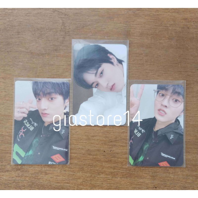 HARUTO PC CONCEPT POB KTOWN4U JAKET HITAM BLUE GREEN VER CONCEPT TREASURE OFFICIAL PHOTOCARD THE FIR