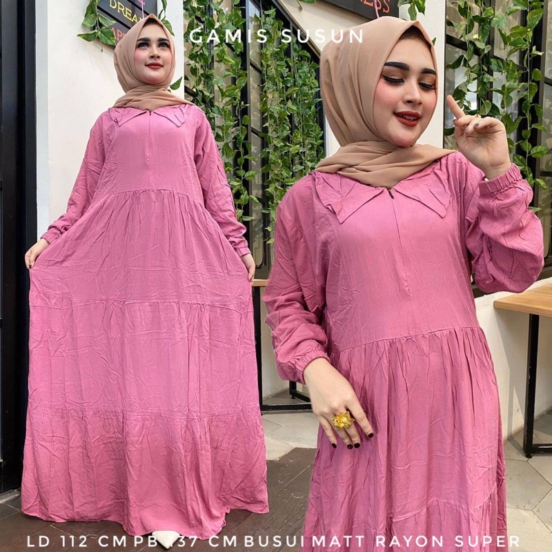 Gamis canda polos Gamis busui rayon