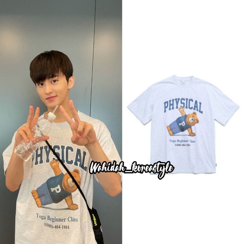 T-shirt Mark Lee NCT "Physical Bear" Baju Idol KPop Fashion