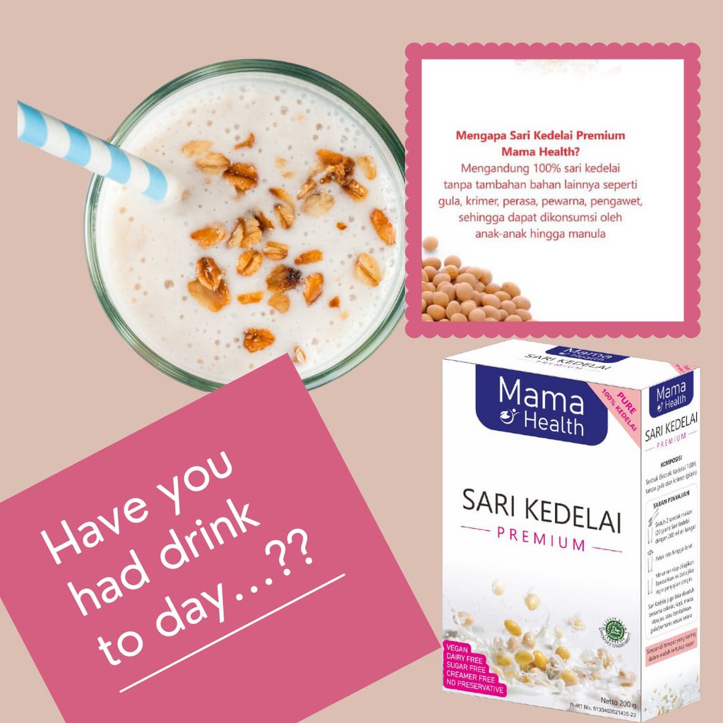 Mama Health Susu Sari Kedelai Premium - Susu Kedelai