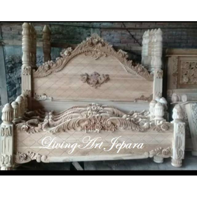 Dipan jati ukir || dipan jati uk 160x200