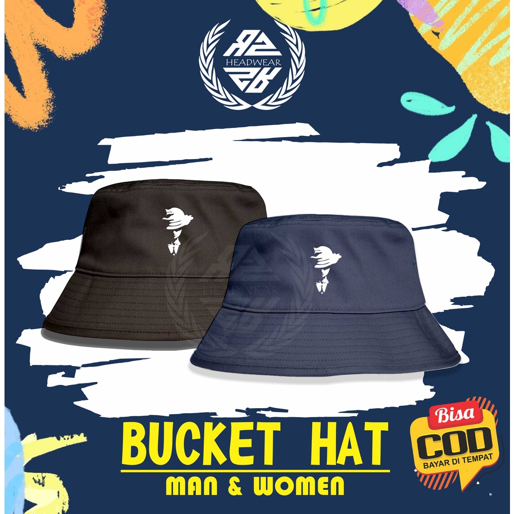 Topi Bucket Hat Pria Wanita Unisex Topi Kekinian Terbaru Topi One Piece Premium