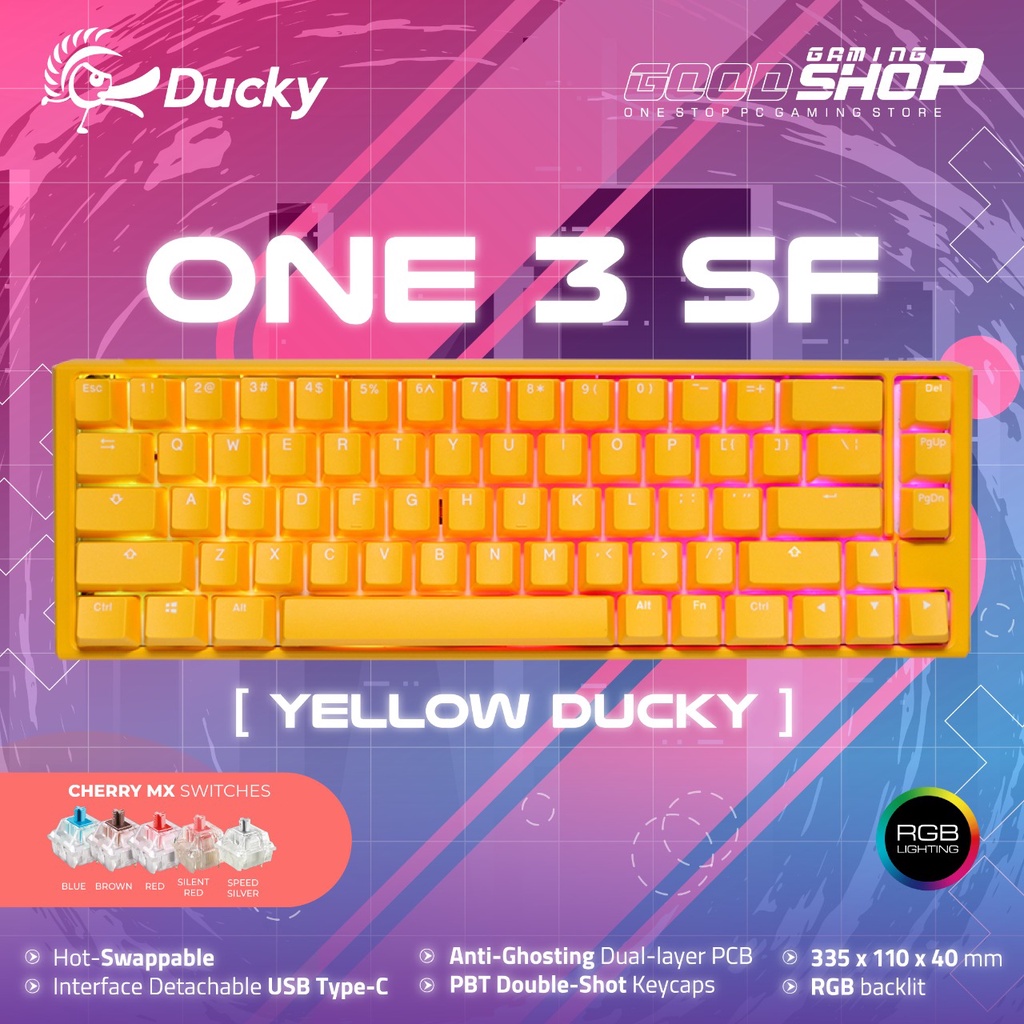 Ducky One 3 SF Yellow RGB - Gaming Keyboard