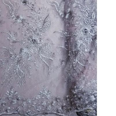 ♠ Promo kain kain tile 3D bahan kebaya laris gaun pengantin baju pesta kain brukat bunga timbul 3D ✥