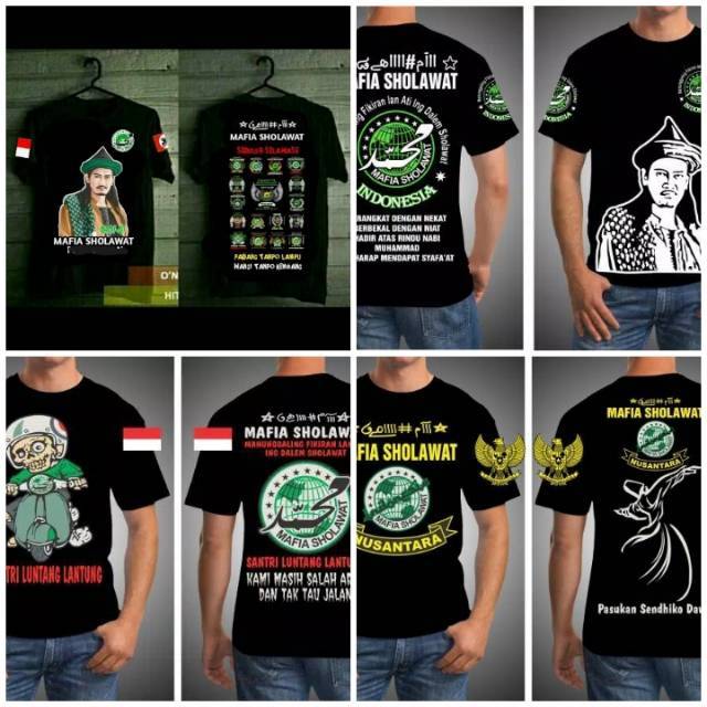 Bisa Bayar Ditempat Kaos Mafia Sholawat Mafis Lengan Pendek