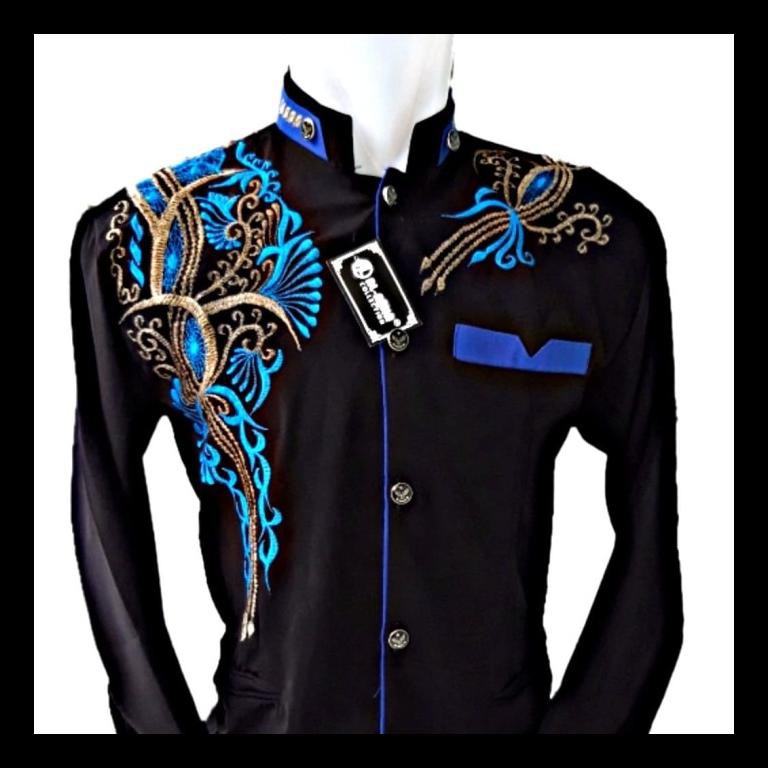 READY JASKO HITAM BORDIR BIRU JAS KOKO MODERN KOKO LAKI-LAKI MURAH ALB