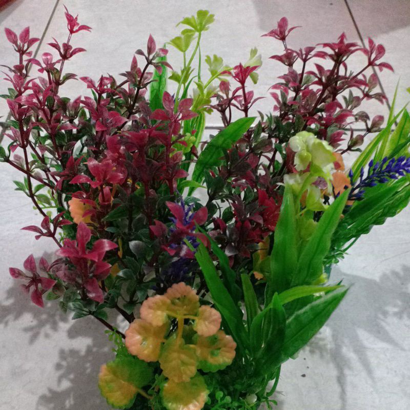 Tanaman Hias Rumput Hijau Artificial Plastik Hiasan ...