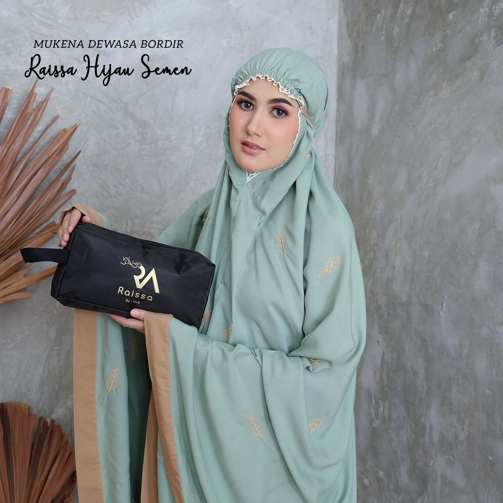 Jumuna - Mukena Dewasa Jumbo Bordir Manual Motif Raissa