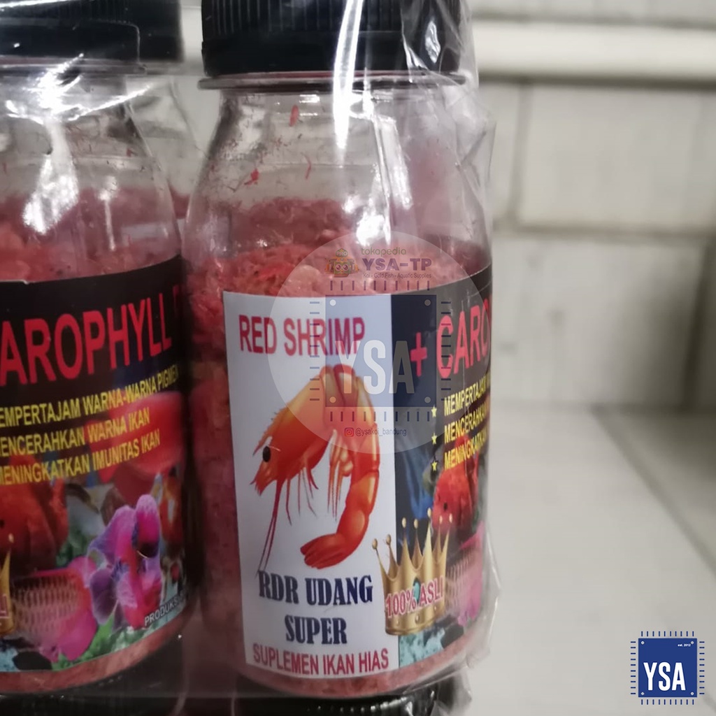 Jual Udang Carophyll Red 30Gr Kering Dried Shrimp Carophyl Merah Pakan Ikan Koi Koki Arwana
