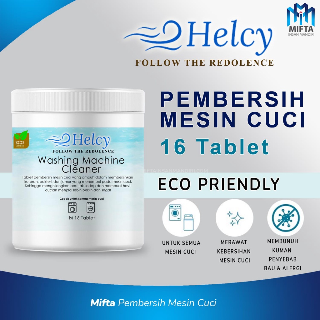 HELCY PEMBERSIH MESIN CUCI / TABLET PEMBERSIH MESIN CUCI 16PCS / WASH MACHINE CLEANER