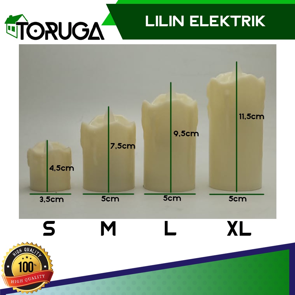 Lilin Dekorasi LED Elektrik - Smokeless Candle Sumbu Goyang