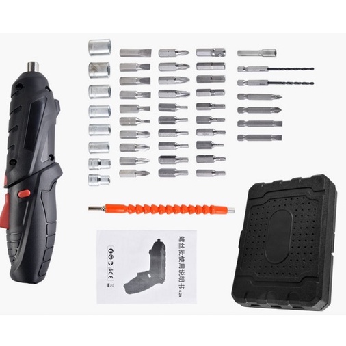 48pcs Bor mini/Obeng listrik electric screw driver Multi-function screwdriver Electric drill Bor listrik