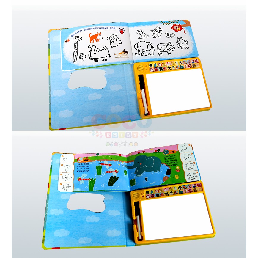 Buku Anak Sound Book Mandarin CUTE ANIMAL DRAWING CUPBOARD Ready