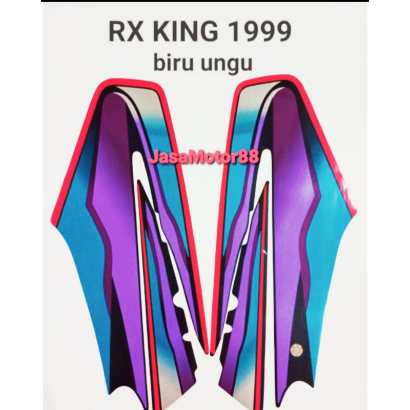 LIS STRIPING STIKER YAMAHA RX KING 1999 BIRU UNGU BERKUALITAS