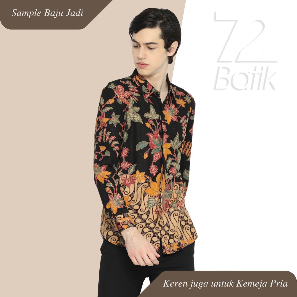 KAIN BATIK PREMIUM Bahan Dobby Dobi Dobbi Dolbi Motif Parang Warna Merah Kuning Hitam 728341 Cap 72 Jarik Jarit Samping Kebat Panjang Batik Dobby Modern Premium Bahan Seragam Batik Pernikahan Kantor Keluarga Murah Kamen Jadi Batik Bali Lembaran