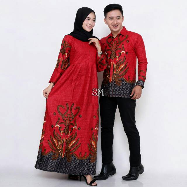 BAJU COUPLE KEMEJA DAN GAMIS MAGGAR JAYA