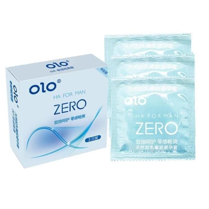 SATUAN Kondom OLO For Man Zero Super Smooth Condom Tipis 0.01mm