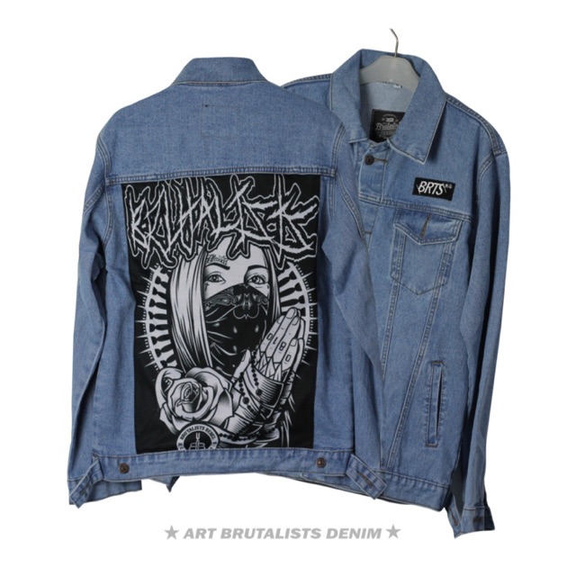 jaket jeans full patch