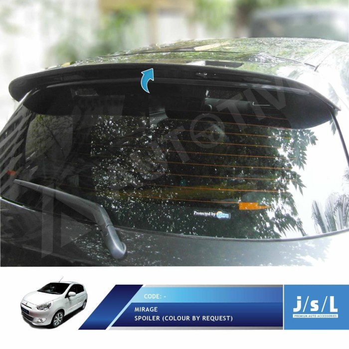 Bodykita Mirage - Bodykit Mitsubishi Mirage - Add on Mirage Mitsubishi Mirage Spoiler JSL Warna Cust