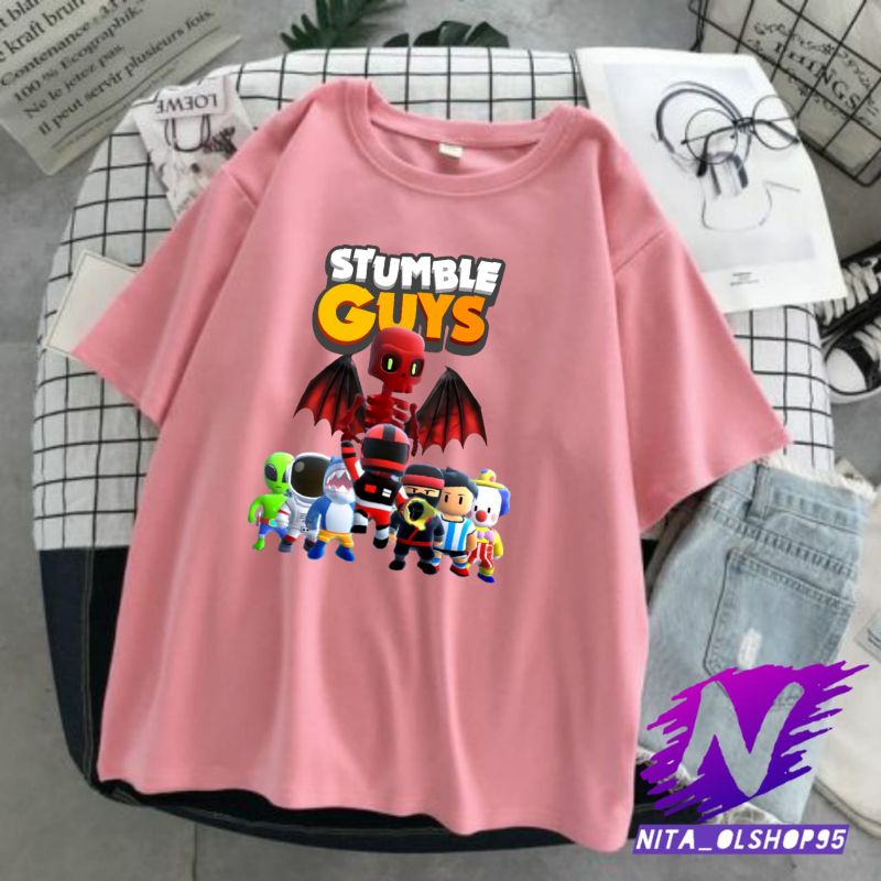 baju anak kaos anak atasan viral kaos stumble guys tengkorak victory