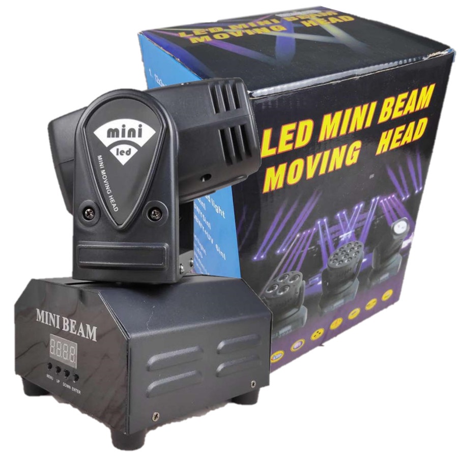 Lampu Sorot Panggung Spotlight RGB Moving Head 10W - DMX512 - Black