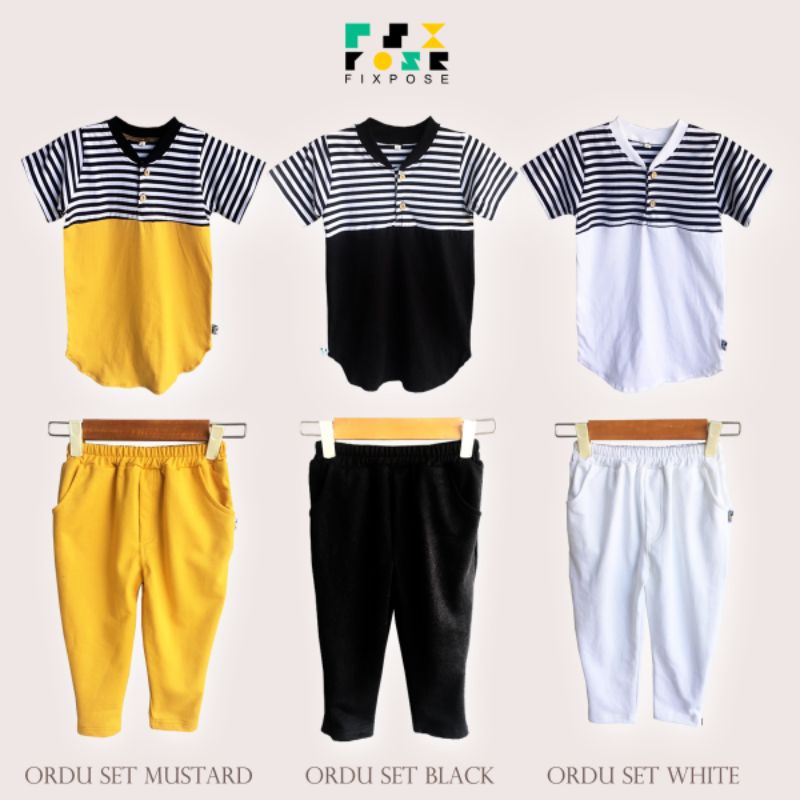 Set Kurta Koko Kaos Anak - ORDU Set Fixposebaby