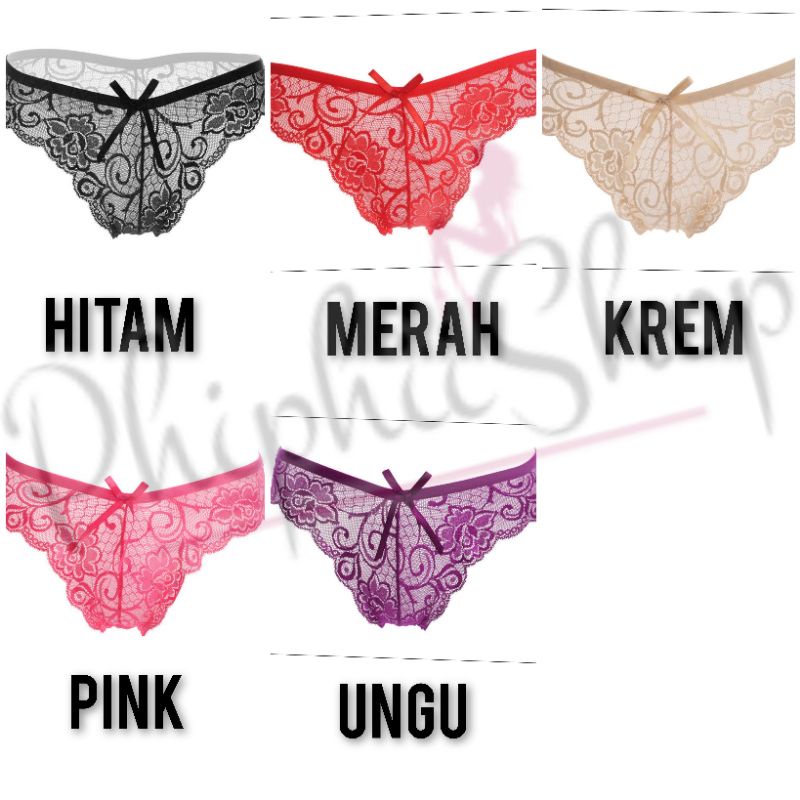 Celana Dalam Renda Sexy Brief Seamless Lace Underwear