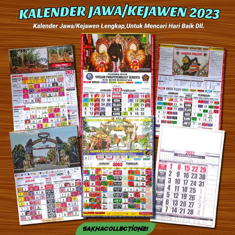 KALENDER 2023 KERJA/KANTOR/POLOS - KALENDER JAWA LENGKAP - KEJAWEN MURAH