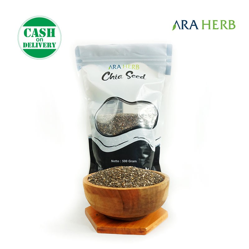 Organic Black Chia Seed Mexico 500 gr Original Product ARA HERB