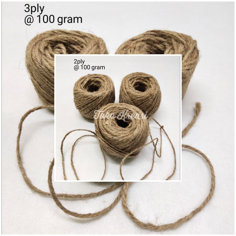 (Per Roll) Tali Rami / Tali Goni / Jute Rope 3ply dan 2ply