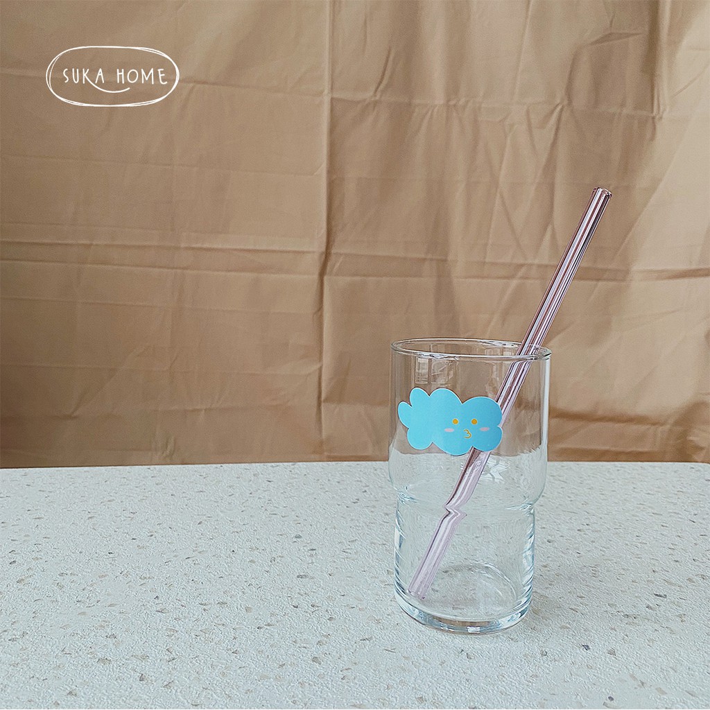 Sedotan Kaca Glass Straw Reusable Ecofriendly (Straight) Bahan Pyrex Colorful Ramah Lingkungan