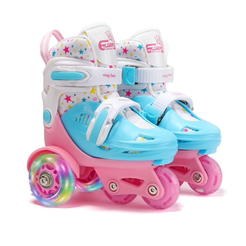 Young Children's Skates Full Flash Set Roller Skates Beginners Roller Skates