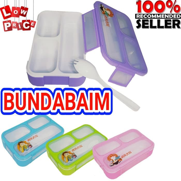 Unik LUNCH BOX YOOYEE LB3S / TEMPAT MAKAN PLASTIK KOTAK NASI 3 SEKAT Berkualitas