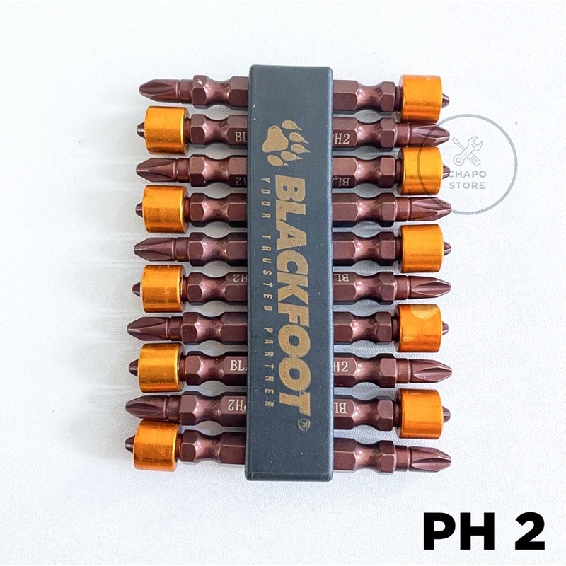 Blackfoot mata obeng angin magnet ph1 ph2 blackfoot screwdriver bits with magnetic holder ph1 ph2