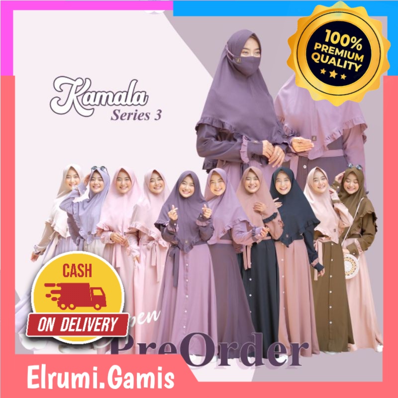 [ READY STOK ] KAMALA SET SERIES 3 by INDOHIJAB IDB MOSLEM WEAR / GAMIS WANITA REMAJA MUSLIM CANTIK 