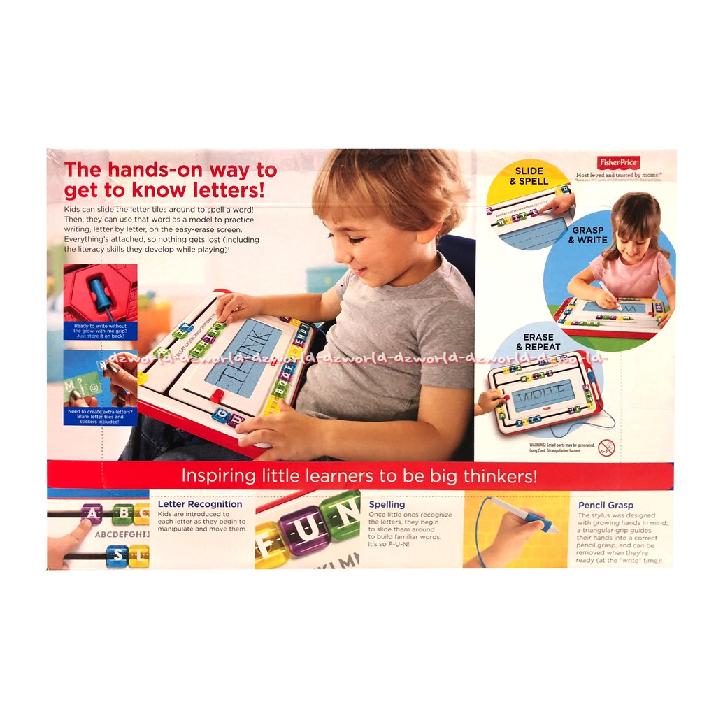 Fisher Price Alpha Slide White Think &amp; Learn Mainan Menulis Huruf