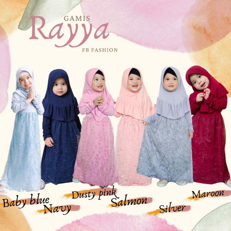 (COD) GAMIS ANAK BROKAT BRUKAT MUTIARA MEWAH GAMIS PESTA RAYYA STELLA PREMIUM