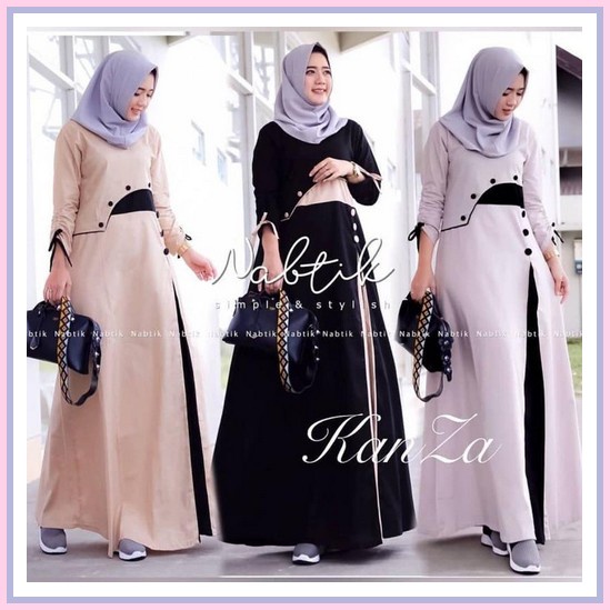 Gamis Syari Terbaru Set Khimar Ori Marwah 4 Syari Plisket Free Masker Hijab All Size Ld 110 Cm Syar 