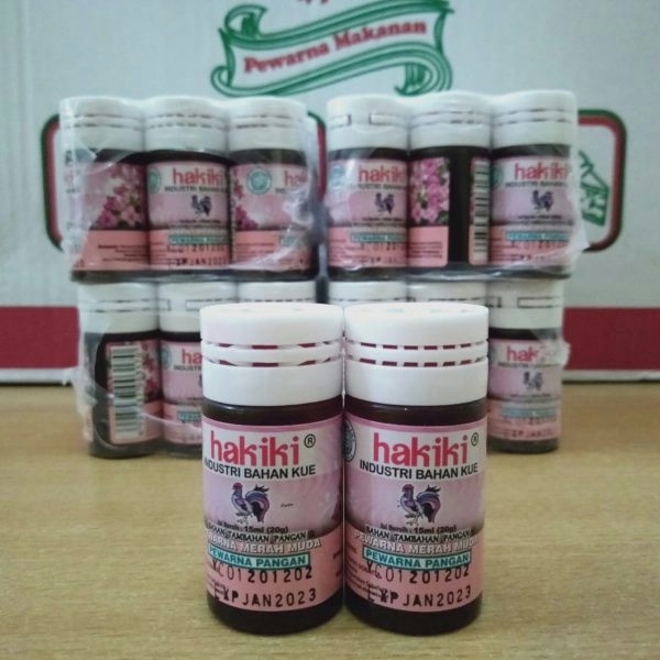 

Hakiki Pewarna Merah Muda 15ml Sumbo Pewarna Makanan Bahan Tambahan Pangan