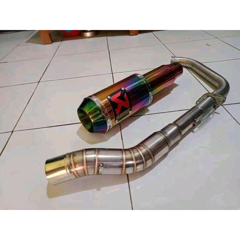 KNALPOT RACING AKRAPOVIC LORENZO VIXION, R15, JUPITER MX, BYSON, FU, GSX, CB150, CBR150, SONIC,VERZA