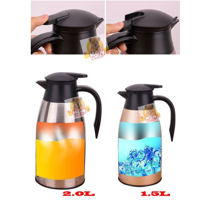 Termos Air panas tuang Full Stainless 2.0L / Vaccum Jug 2.0L / 2000ml