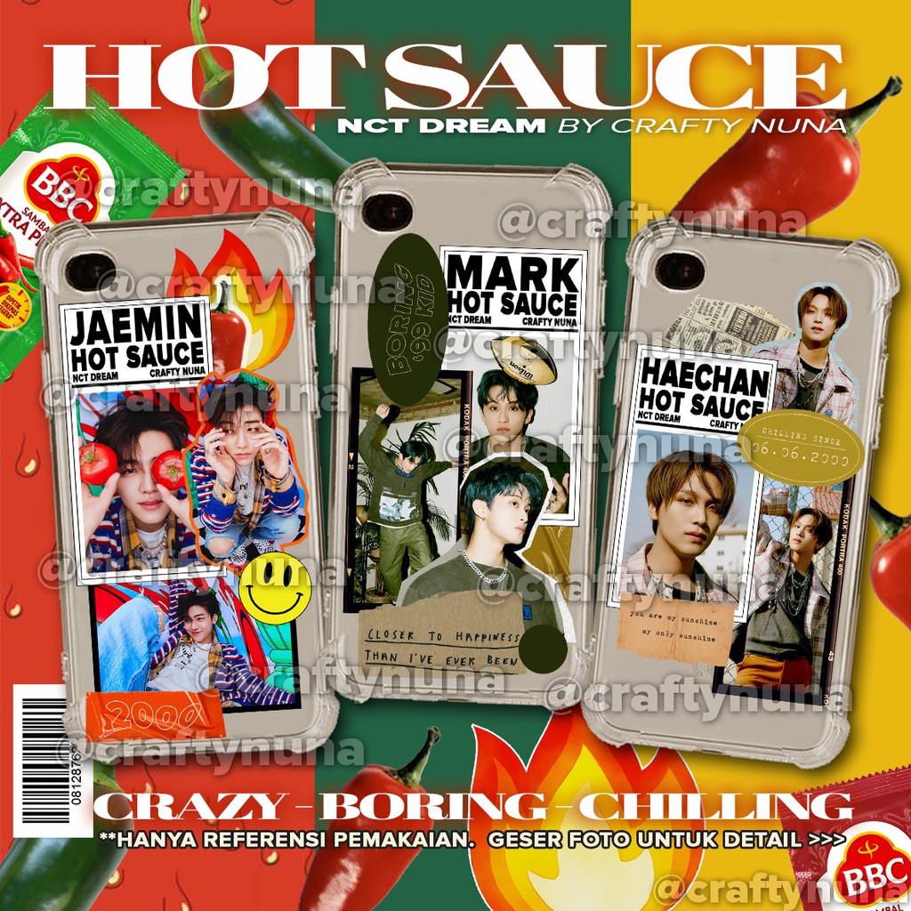 (NC-017) NCT DREAM HOT SAUCE Crazy &amp; Boring Jalapenos DIY Sticker Set by Crafty Nuna 127 stiker kpop jalapeno