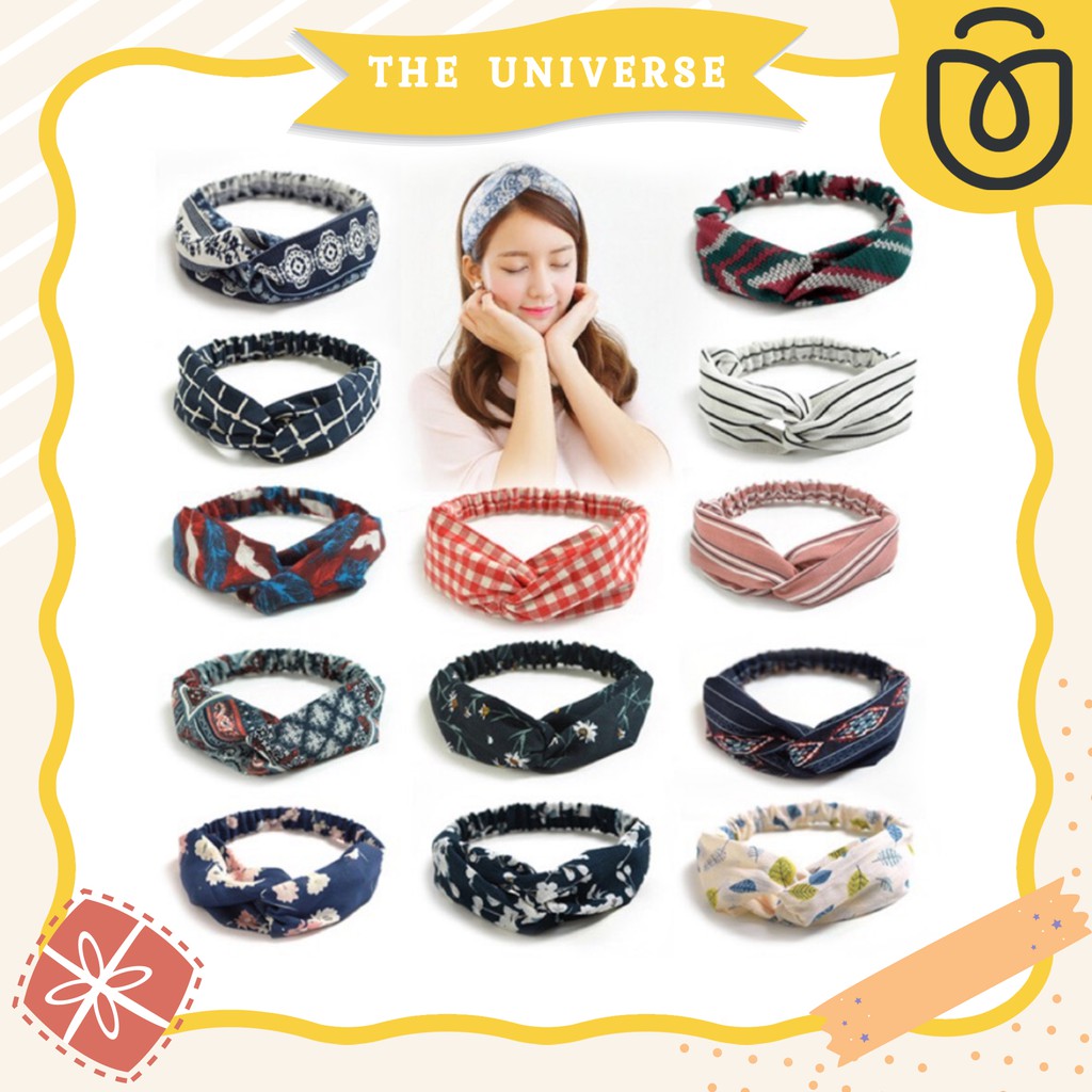  TU Bando Bandana Kain  Motif Ala  Korea  HW0101 Shopee 