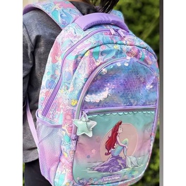 Smiggle Original Backpack Disney Ariel Mermaid &amp; Flounder