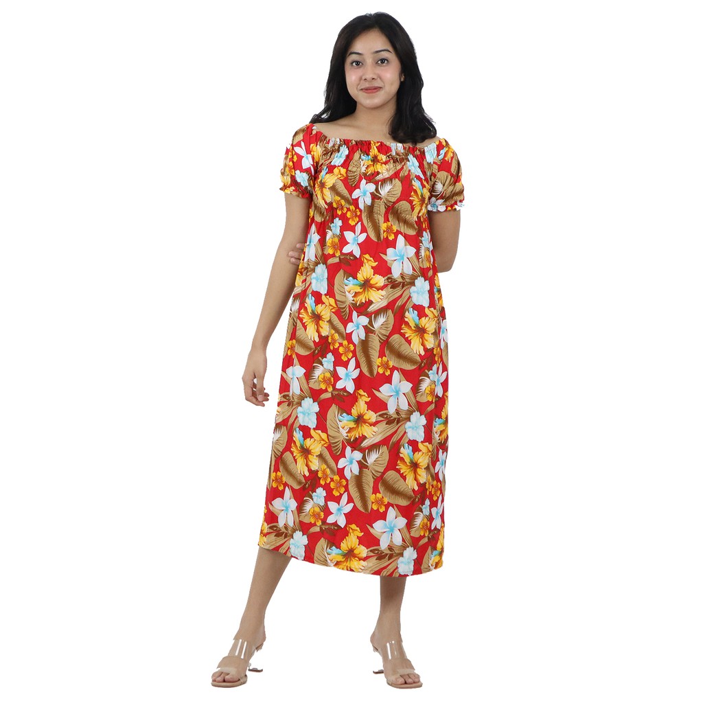 DRESS BALI CASUAL MODEL KERUT DADA BAHAN RAYON PREMIUM