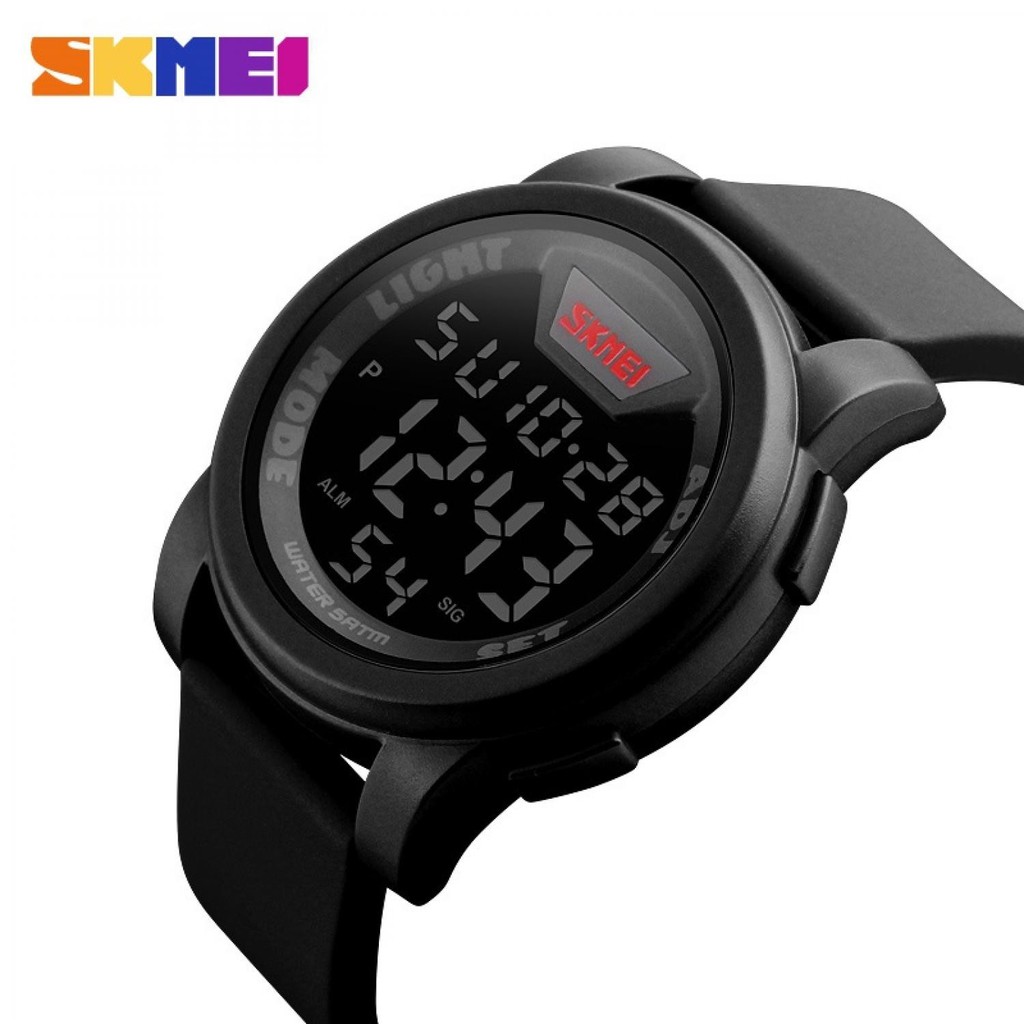 Jam Tangan Trendy Digital Pria JT 114 Jamtangan Skmei Cowo Terbaru Skemei Karet Silicone Berkualitas