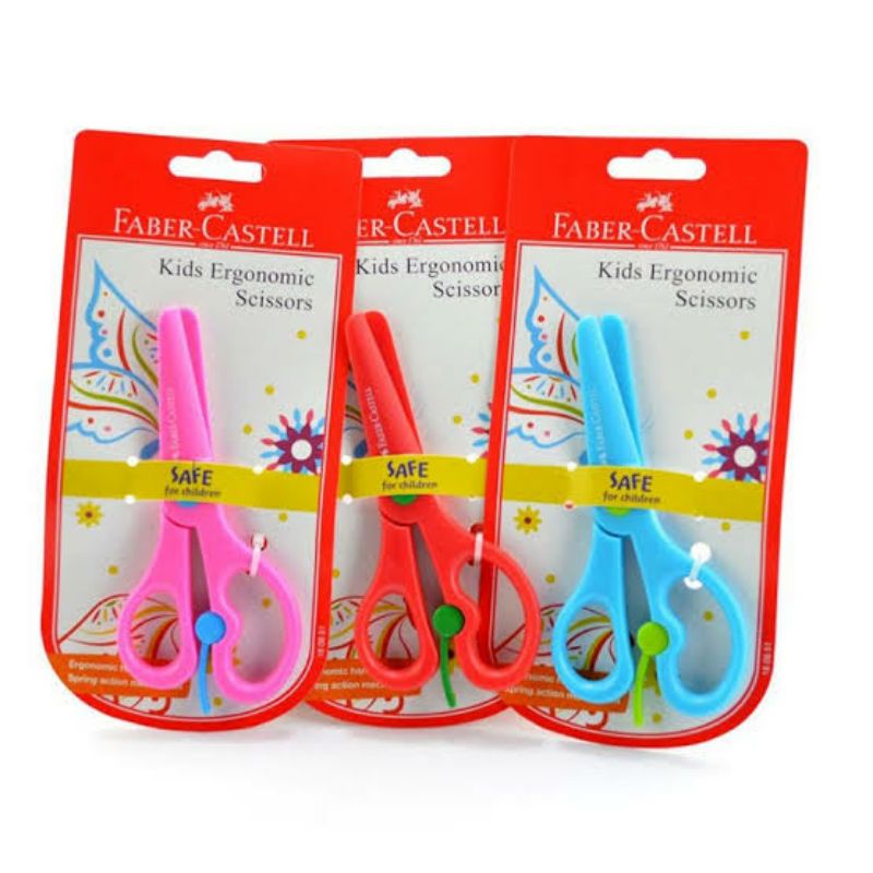 

FABER CASTELL KIDS ERGONOMIC SCISSOR GUNTING ANAK UJUNG TUMPUL
