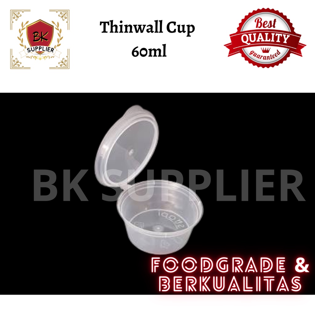 Thinwall Cup Saus 1pcs/Tempat Saus/Wadah Saus/Thinwall Saus/Thinwall Cup