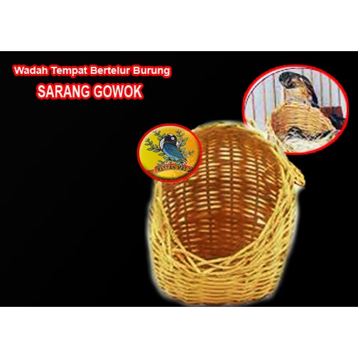 Sarang Burung Kenari Gowok Sarang Rotan Tempat Bertelur Burung